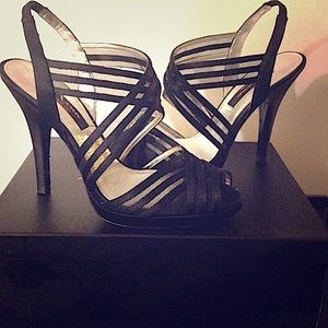 Strappy black heels (relisted)